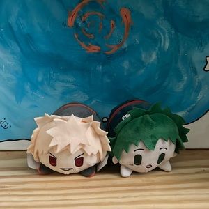 Bokugo and Deku collectible plushies.